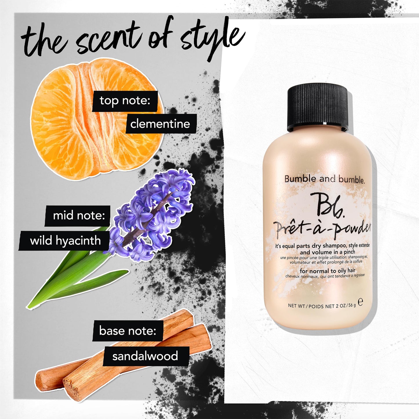 Bumble and bumble. Prêt-à-powder Dry Shampoo Powder | Adds Volume, Texture + Absorbs Oil | Non-Aerosol | For All Wavy + Straight Hair Types, 2 Ounce