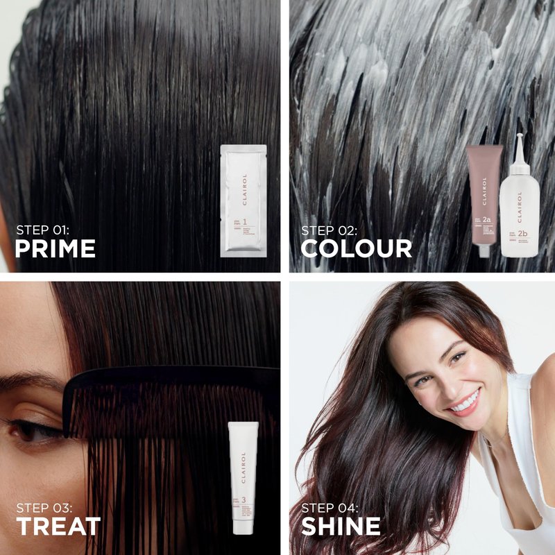 Clairol ColorStrong Permanent Hair Dye, Ammonia‑Free, PPD‑Free, 100% Gray Coverage with Bonding System, 5.65 Sunset Mahogany - Miami Nights Hair Color, Pack of 1