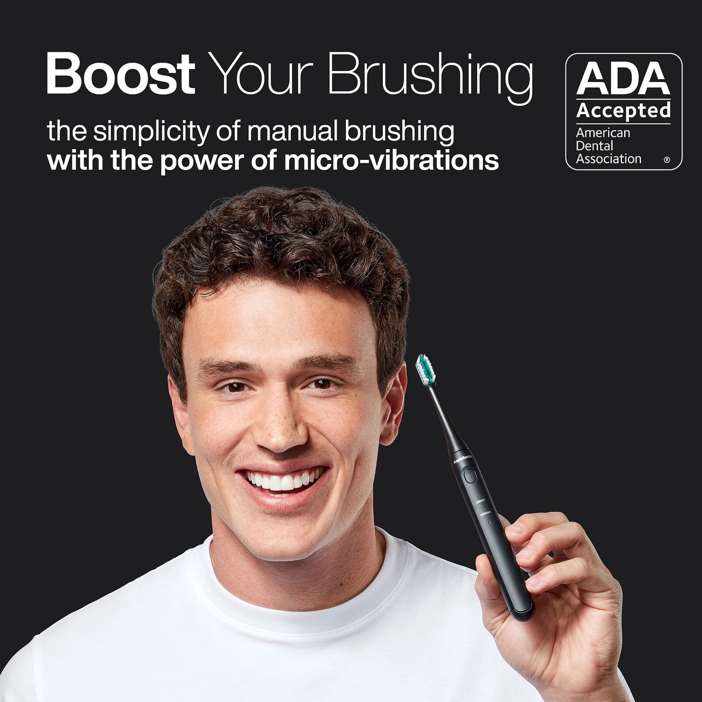 Aquasonic Icon Toothbrush & Water Flosser Bundle (Onyx)