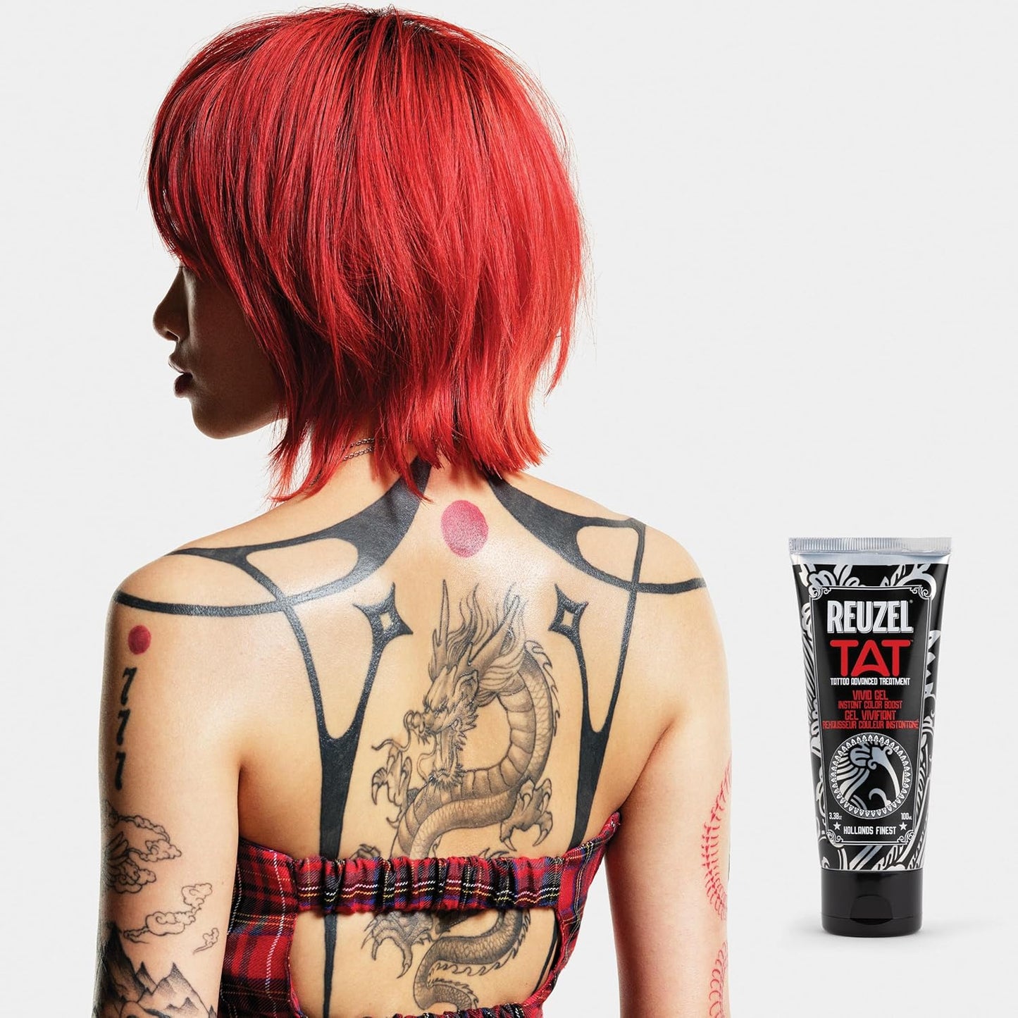 Reuzel Vivid Gel - Color Enhancement for Tattoos, Moisturizing & Soothing Vegan Formula | 3.38 oz