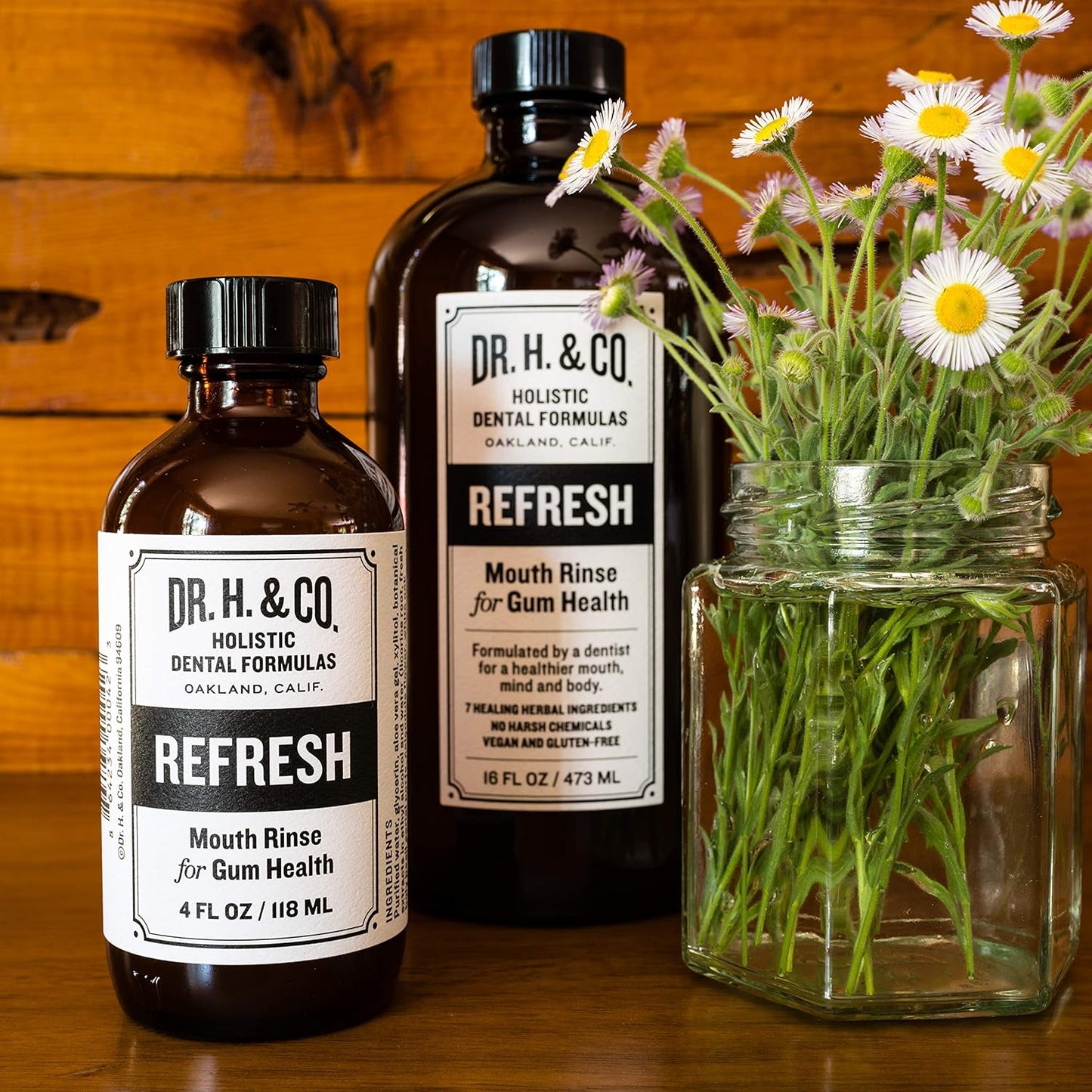 Dr. H. & Co. Refresh Mouthwash - All-Natural Herbal Rinse for Healthy Gums & Teeth | 16oz
