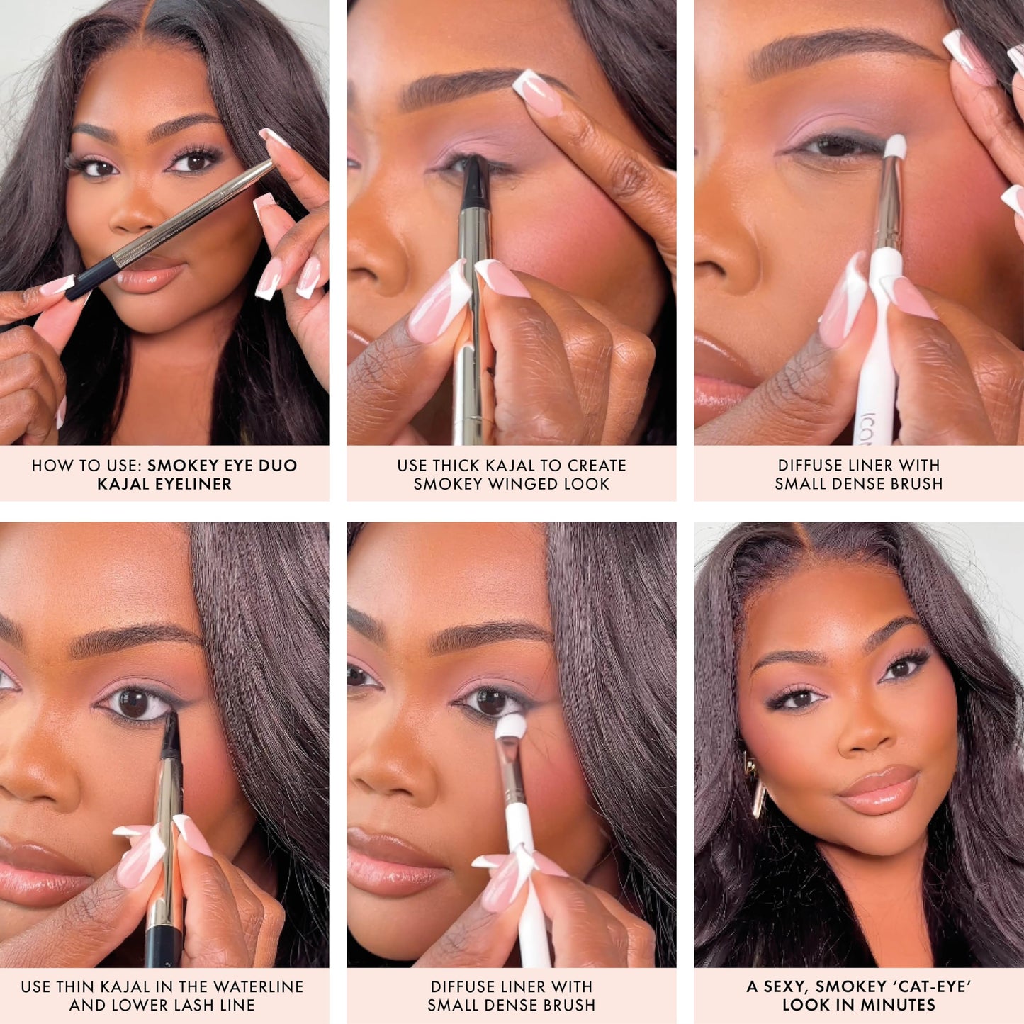 ICONIC LONDON Smokey Eye Duo Eyeliner | Creamy, Easy to Blend 2-in-1 Eyeliner Crayon, Water Resistant, Cruelty Free, Vegan Makeup (Spiced Plum) 0.027 oz
