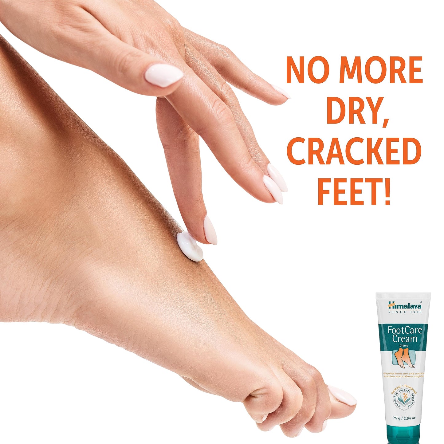 Himalaya FootCare Cream, Intense Moisturizing & Hydrating for Dry Feet and Cracked Heels, 2.64 oz (Pack of 2)