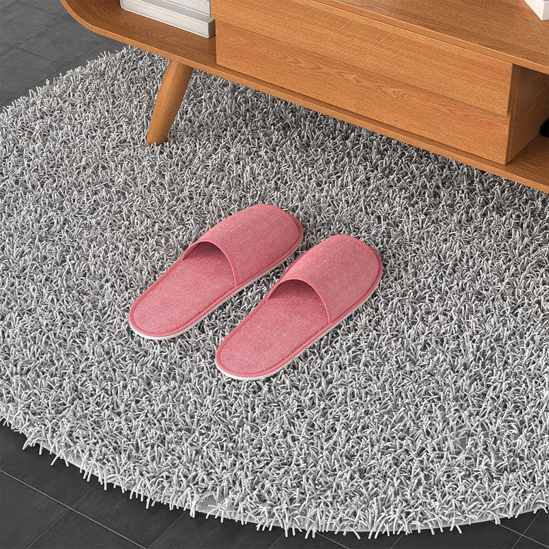 Maeline Bulk 18 Pairs Disposable House Slippers for Family, Guests - Slip-on Open Toe Indoor Home Spa Hotels Office Slipper for Women, Men