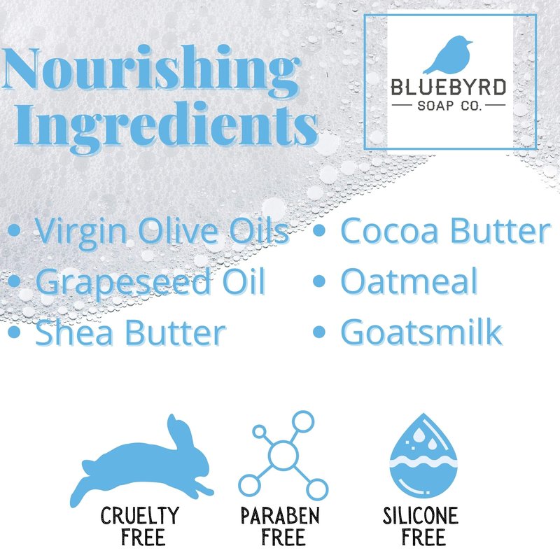 BLUEBYRD Soap Co. 5-Pack Variety Set Exfoliating Essential Oil Soap Bars | 100% Vegan Natural Bar Soap Gift | Cucumber Mint, Goat Milk Jojoba Oil, Lavender Thyme, Orange Clove, Seaweed Eucalyptus(SET)