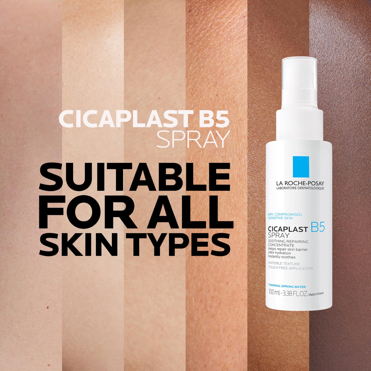 La Roche-Posay Cicaplast B5 Spray, Face Mist for Skin Barrier Repair 3.38oz
