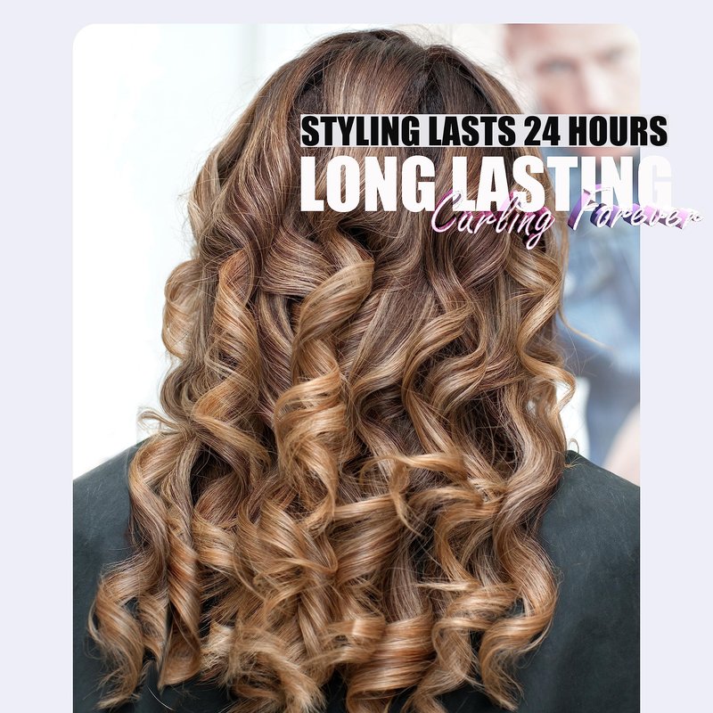 Farery Long Barrel Curling Iron 1 Inch, Ceramic Curling Iron for Thin Hair, Infused Argan Oil & Keratin, Long Lasting Styling, 11 Adjustable Temp, Include Clips & Silicone Pad