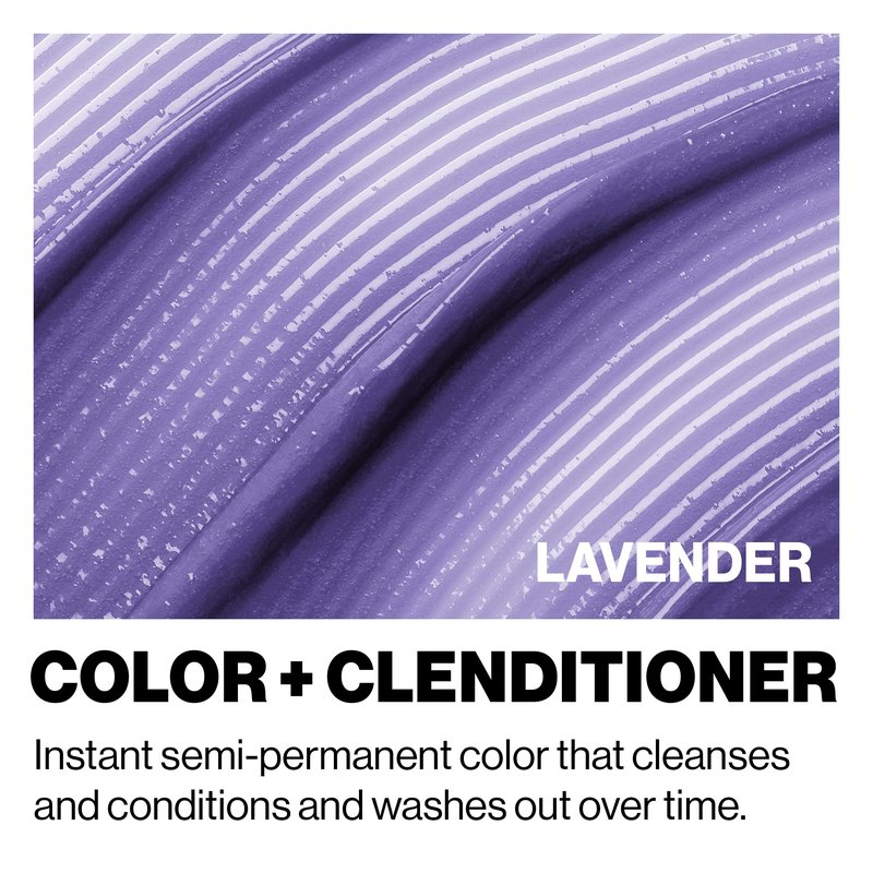 Keracolor Color + Clenditioner 3-in-1 Color-Depositing Conditioner, Gently Cleanses & Conditions, Semi-Permanent Lavender Hair Color, 12 Fl Oz