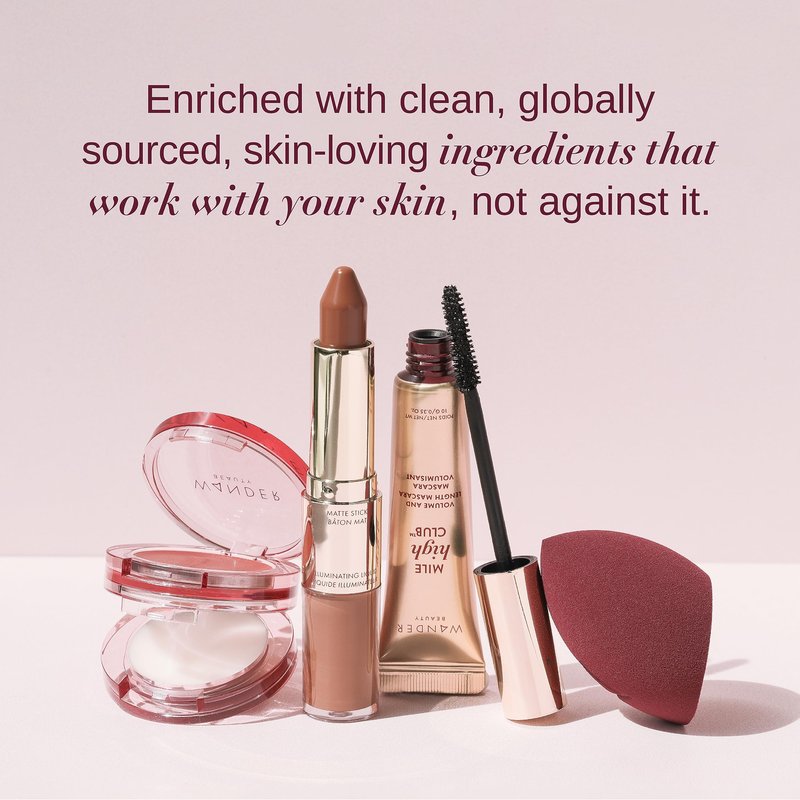 "Wander Beauty Double Date Lip and Cheek - Honeymoon/Swipe - 4-in-1 Cream Blush & Lip Tint - Blush, Lip Moisturizer, Lip Balm, & Eye Gloss - Multitasking Eye, Cheek, and Lip Makeup With Green Tea"
