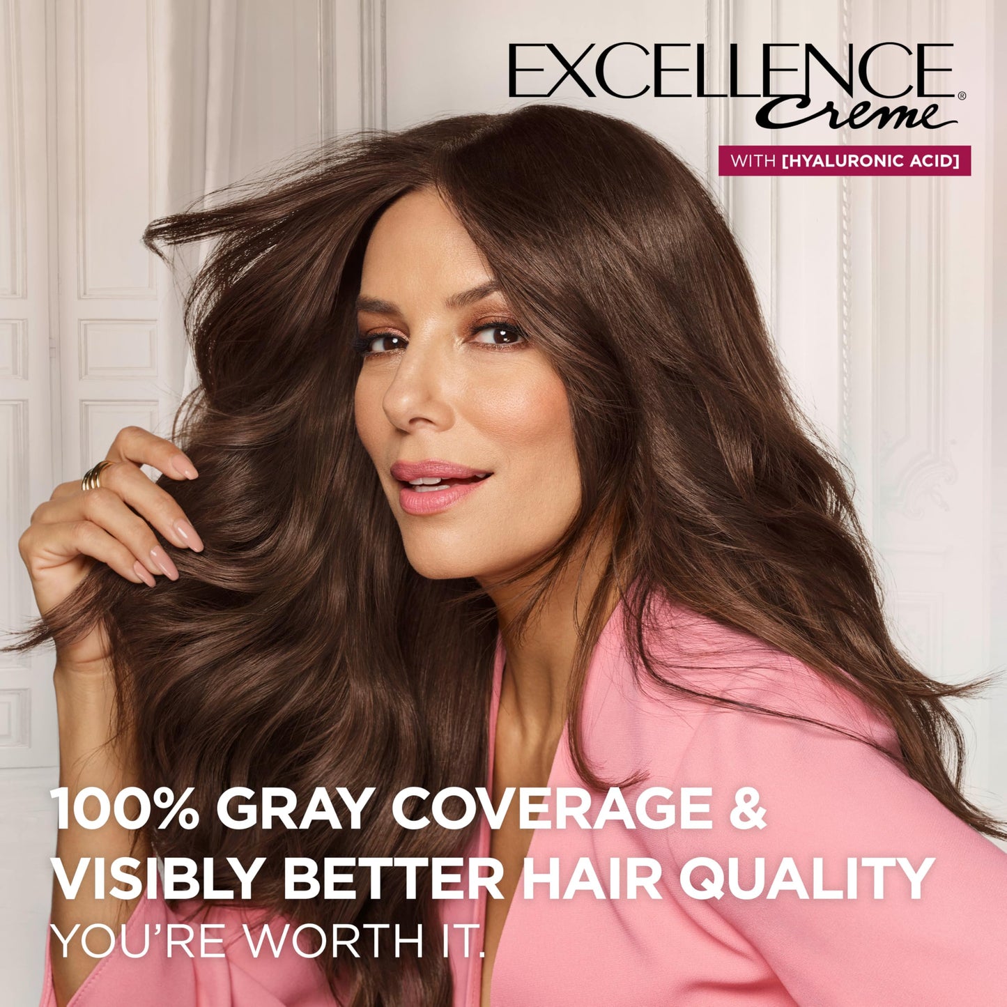 L'Oreal Paris Excellence Crème Permanent Hair Dye, Triple Care Hair Color with Hyaluronic Acid for 100% Gray Coverage, 7 Dark Blonde, 1 Kit (Packaging May Vary)