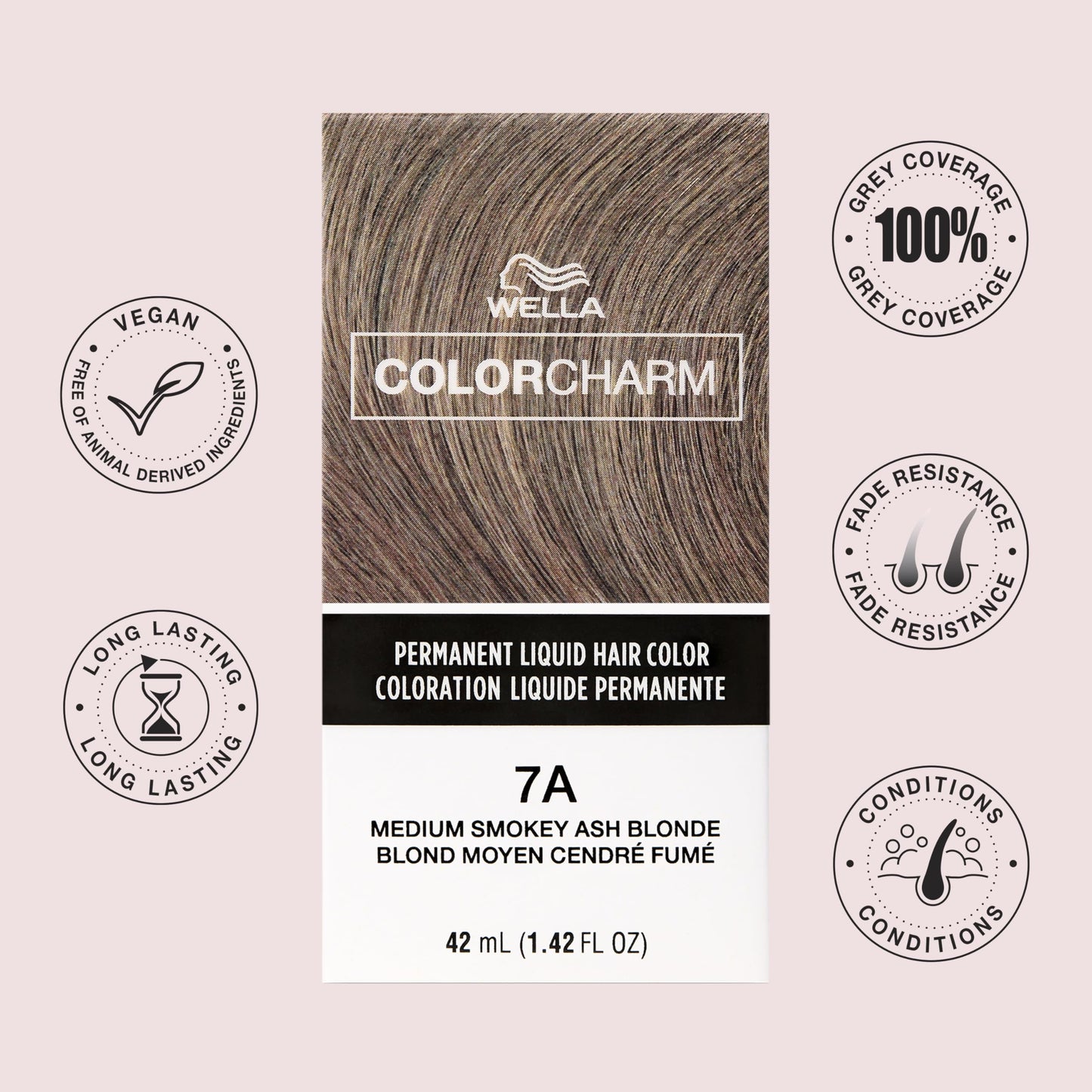 COLORCHARM Permanent Liquid Hair Color | 8NN Intense Light Blonde | Up to 100% Gray Coverage | 1.42 Fl Oz