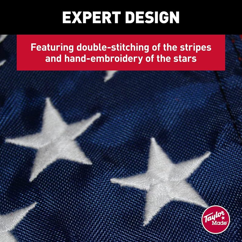 American Flag for Boats - 24" x 36" Marine-Grade Nylon, Fade Resistant, Embroidered Stars & Stripes