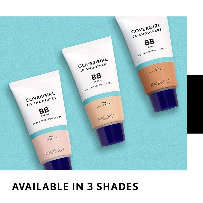 COVERGIRL Smoothers BB Cream - Lightweight Hydrating Formula with SPF 21 | 1.35 Oz, Light to Medium 810