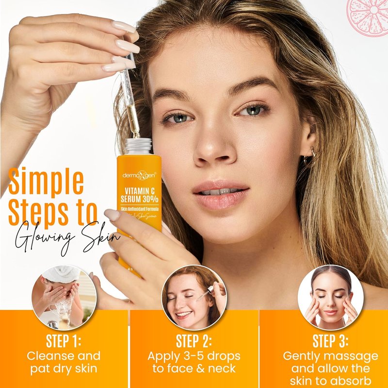 Vitamin C Serum - Anti-Aging Formula with Pure Retinol & Hyaluronic Acid | 4 Fl Oz