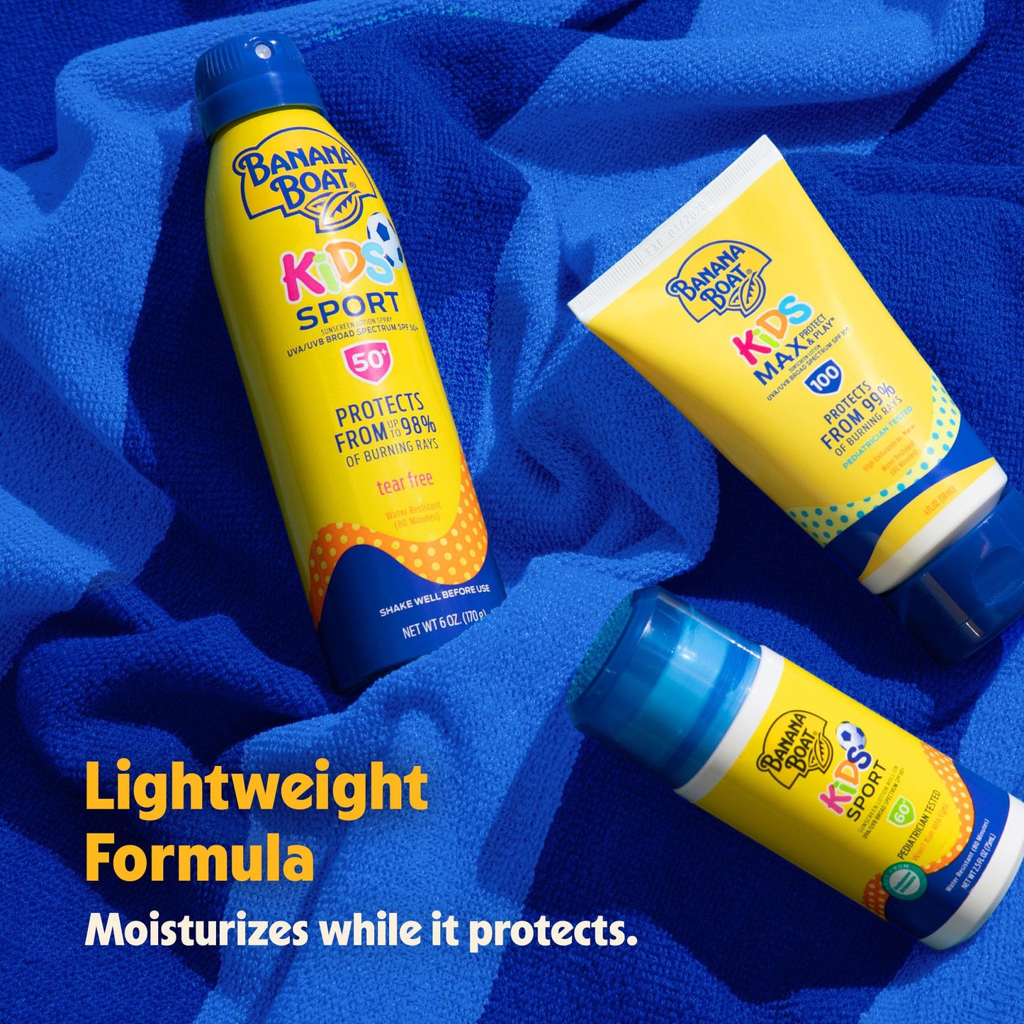 Banana Boat Sunscreen, SPF 100, Spray | Kids | Clear | 6 OZ | Pack of 2