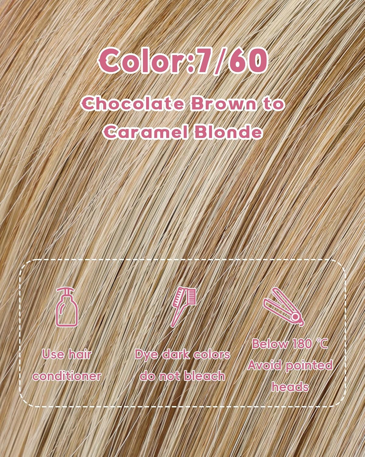 Microlink Hair Extensions - 20 Inch Human Hair, Chocolate Brown to Caramel Blonde | Invisible Straight, 30g