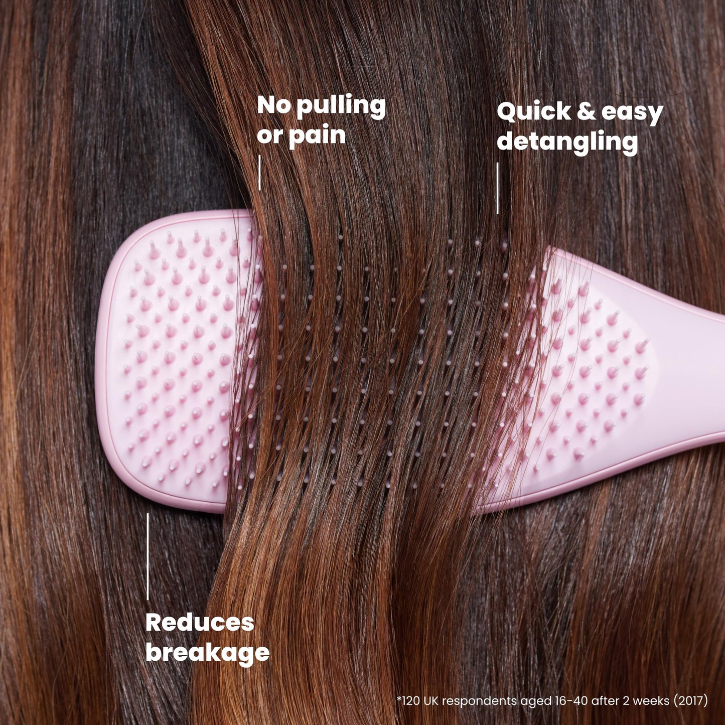 Tangle Teezer Ultimate Detangler Brush for Wet & Dry Hair, Eliminates Knots & Reduces Breakage for Straight to Wavy Hair Types, Millennial Pink