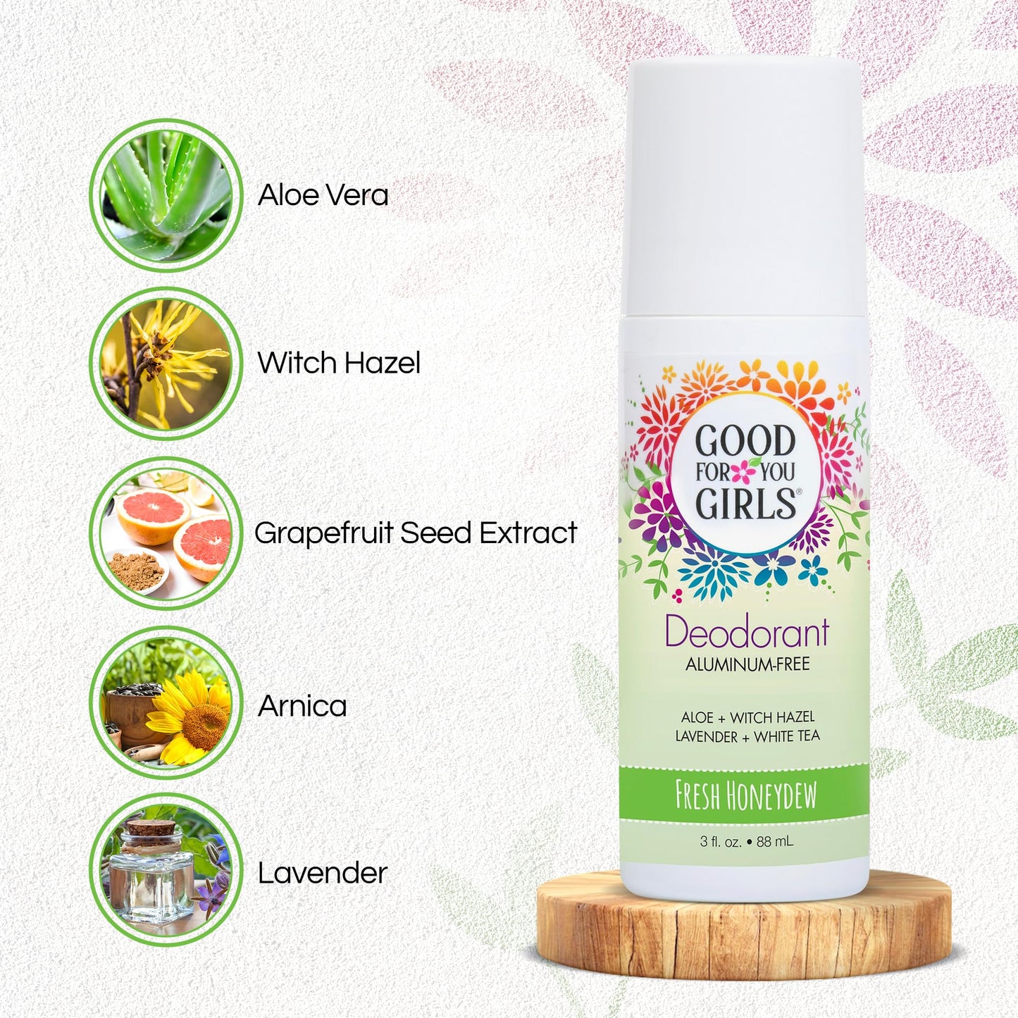 Good for You Girls Aluminum-Free, Natural Deodorant for Kids, Pre teens, Teens, Safe & Effective Odor Control, Clear Roll-On, Natural Fragrance, Vegan, Made in USA | Soft Powder, 3 oz (Pack of 3)