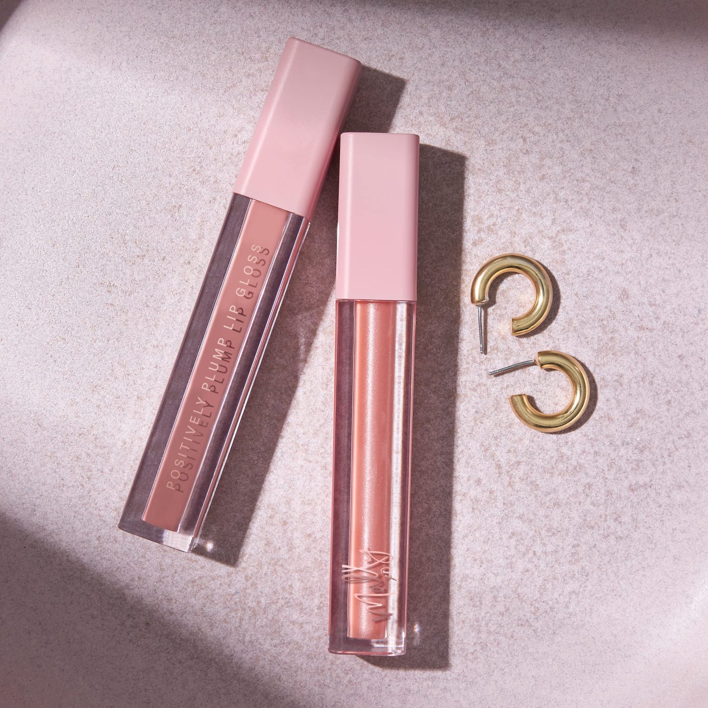 Mally Beauty Positively Plump Lip Gloss | High-Shine Hydrating Lightweight & Comfortable Wear, Bold Buff