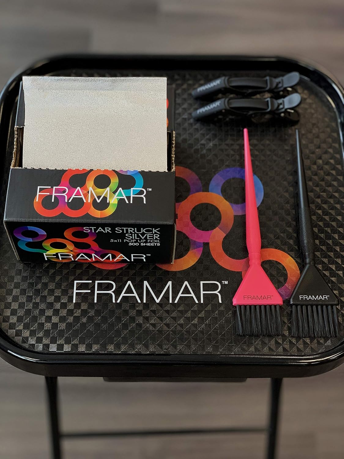 Framar Silver Hair Foils - Pop-Up Aluminum Highlighting Foil Sheets | 500 Non-Slip Salon Foils