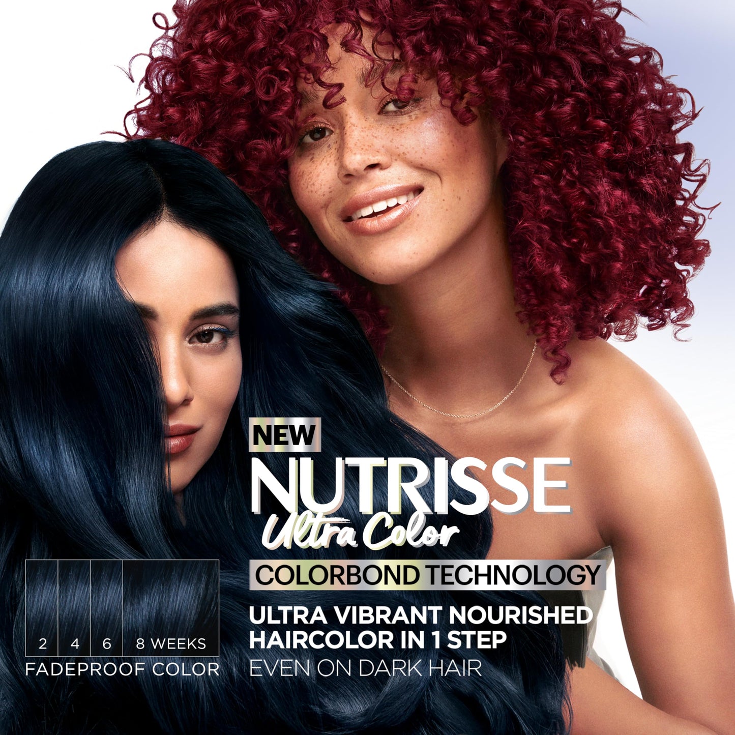 Garnier Nutrisse Ultra Color Hair Color, Permanent Hair Dye for Up to 8 Weeks of Bold, Vibrant, Fade-Resistant Results, Vegan & Cruelty-Free, V2 Dark Intense Violet (Spiced Plum), 2 Count