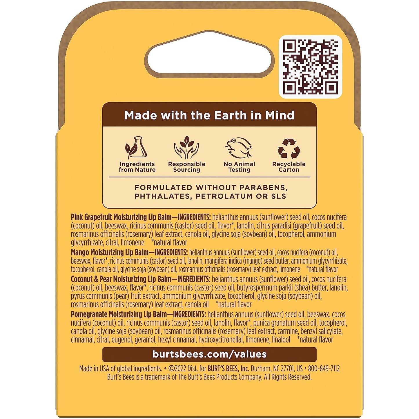Burt's Bees Natural Moisturizing Lip Balm - Superfruit Flavor | Hydrating & Nourishing Formula