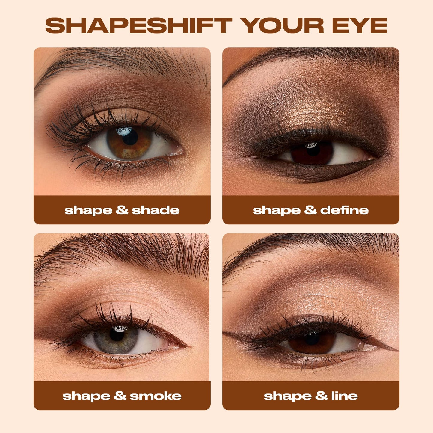 Urban Decay Naked Shaped Multi-Use Eyeshadow Palette - Warm Neutral Eye & Face Palette, 14 Crease & Transfer-Resistant Shades, Up to 16HR Wear, Sculpting Creams, Defining Powders, Shimmer Highlighters