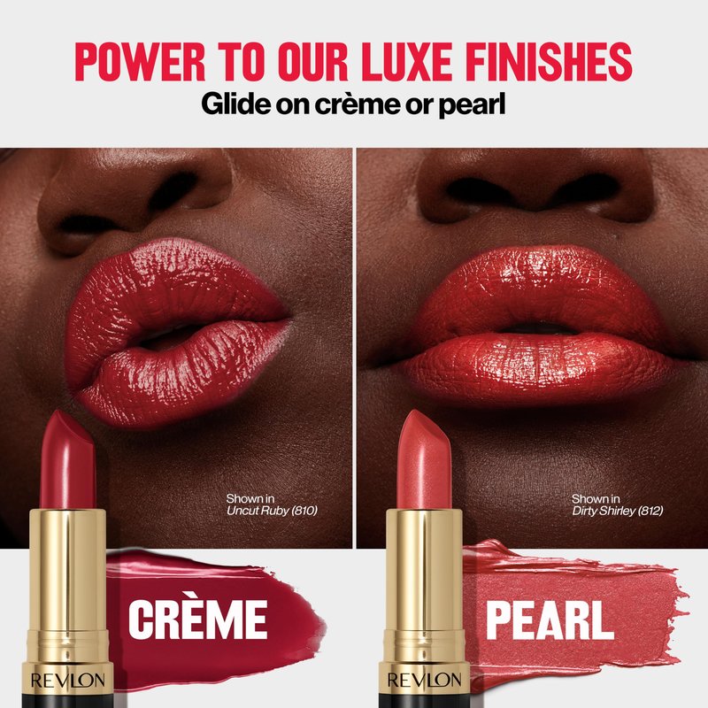 REVLON Lipstick, Super Lustrous Lipstick, Creamy Formula For Soft, Fuller-Looking Lips, Moisturized Feel in Nudes & Browns, Choco-Liscious (665) 0.15 oz (Pack of 3)