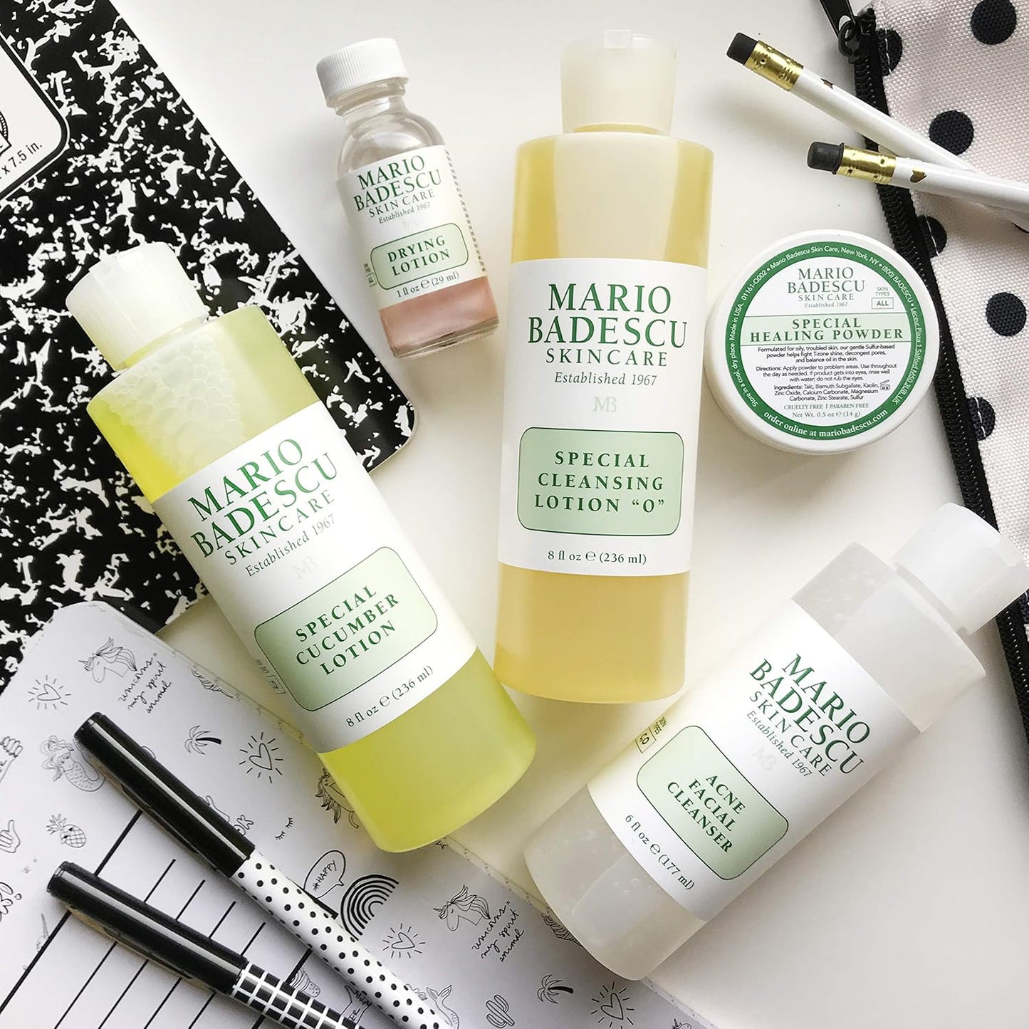 Mario Badescu Acne Control Skin Care Kit - Facial Set for All Breakouts | Ideal for Oily & Combination Skin