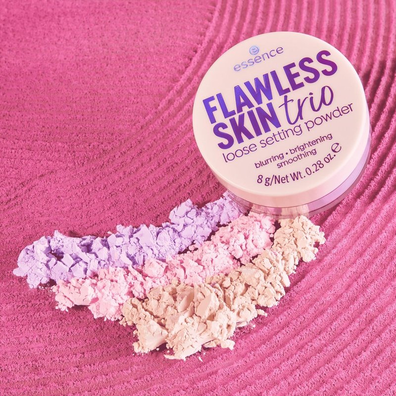 Flawless Skin Loose Setting Powder Trio - 3-in-1 Mattifying, Color Correcting & Eye Brightening | Vegan & Cruelty-Free