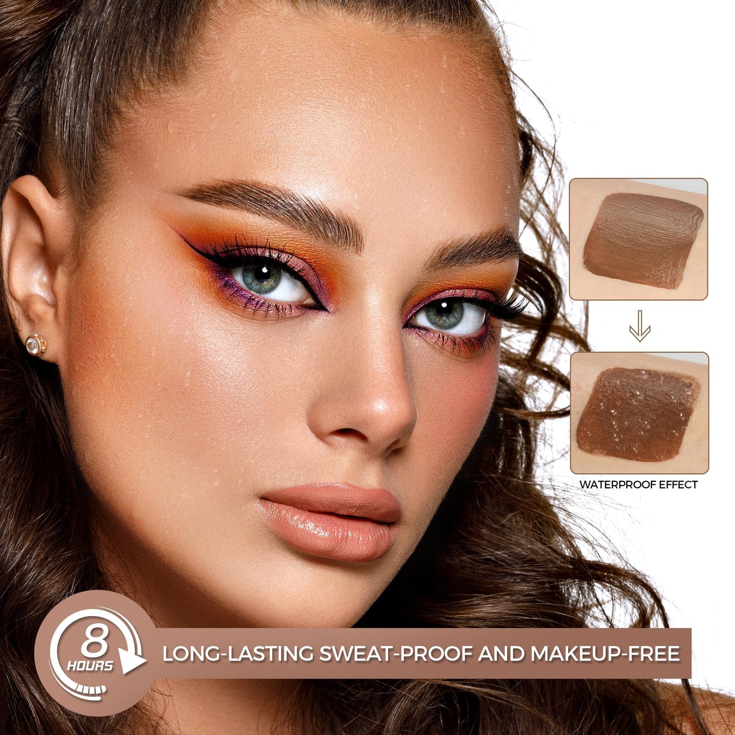Anglicolor Contour Stick With Cushion Applicator, Liquid Wand, Cream Smooth, Bronzer Stick Lightweight for Face, Vegan & Cruelty-Free (02#Fair/Medium, 12ML)