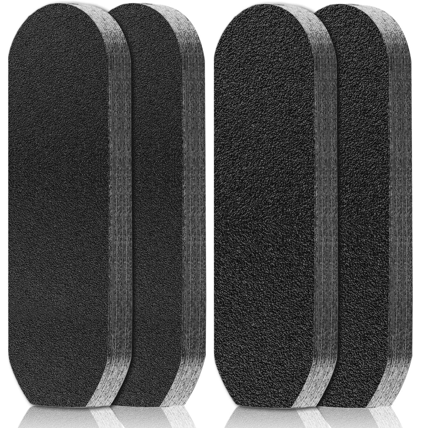 Flutesan 80 Pcs Professional Collection Stainless Steel Foot File Refill 180 Grit and 120 Grit Replacement Pads Coarse Fine Pedicure File Refills Foot Rasp Pad with Removable Glue