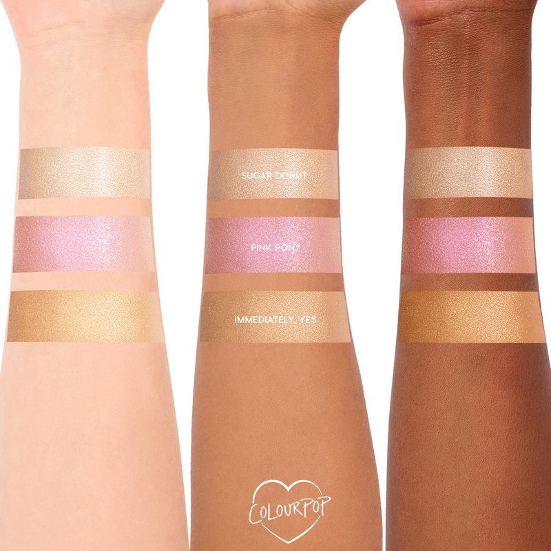 ColourPop Hi-Lite Dewy Liquid Highlighter - Ultra-Reflective Face & Body Illuminator - Glowy Summer Makeup with Hyaluronic Acid & Niacinamide for a Blendable Glow - Sugar Donut (0.38 oz)