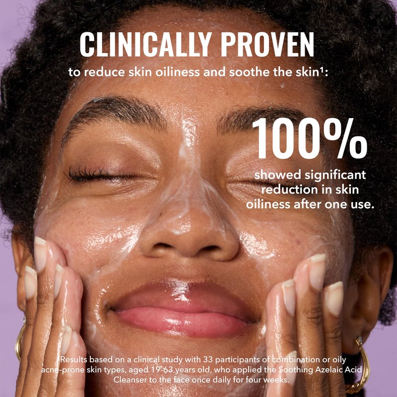 Good Molecules Soothing Azelaic Acid Cleanser – Gentle Creamy Non-Foaming Face Wash for Oily & Sensitive Skin – Vegan & Fragrance-Free – 120 ml