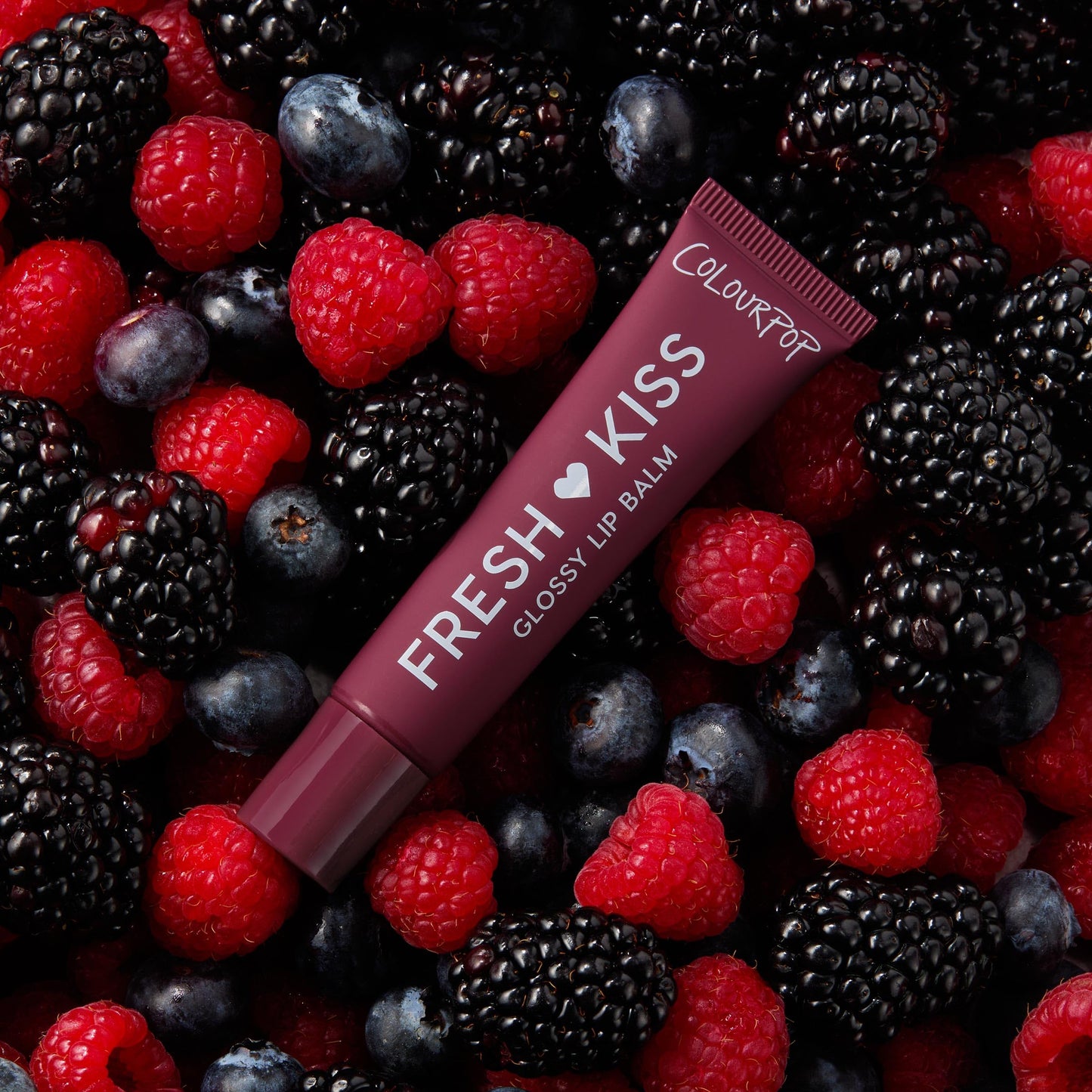 ColourPop Fresh Kiss Glossy Lip Balm - Hydrating Lip Care Enriched with Peptides, Hyaluronic Acid, Shea Butter & Vitamin E for an Ultra-Cushiony Formula - Wild Berry (0.49 oz)