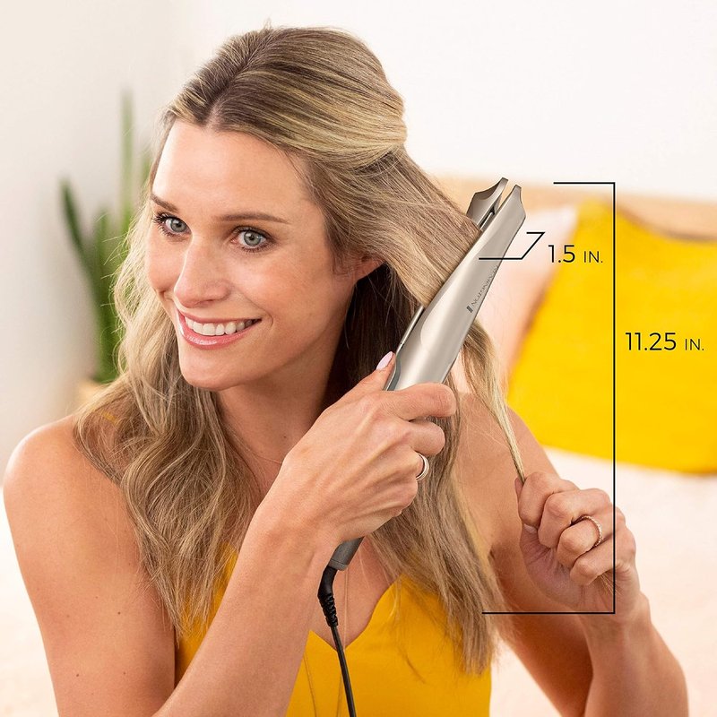 Remington Pro 1" Multi-Styler - Curling Iron & Straightener with Twist & Curl Technology | Color Care Protection, Champagne