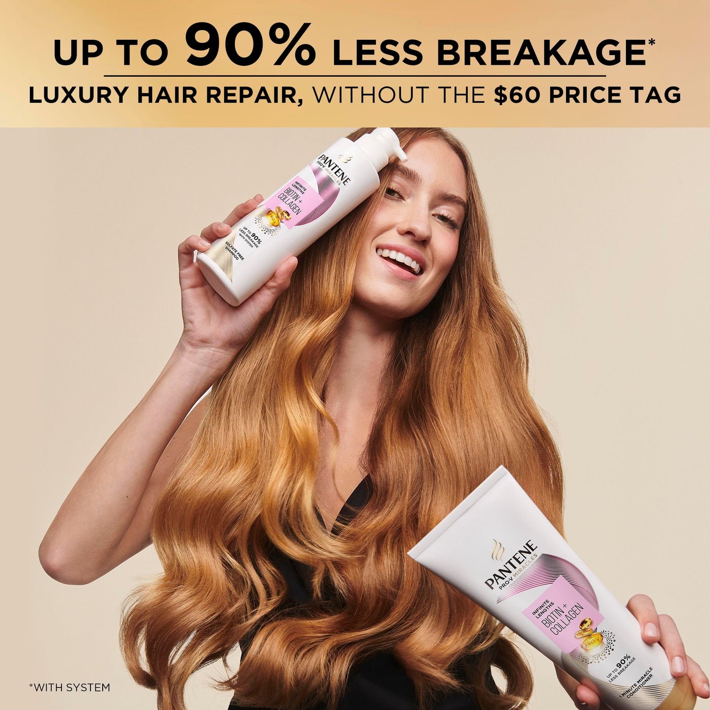Pantene Pro-V Miracles Infinite Lengths Biotin + Collagen 1 Minute Miracle Conditioner 10.9 FL OZ