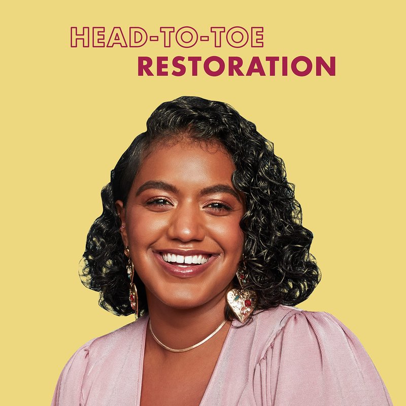 SheaMoisture Strengthen and Restore Shampoo, Conditioner & Head-To-Toe Restoration Body Care Oil Jamaican Black Castor Oil for Dry Skin & Hair Skin and Hair Care Regimen with Shea Butter