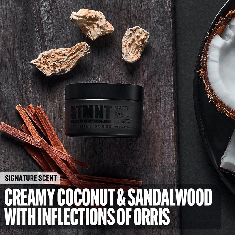 STMNT Matte Paste for Men - All Day Strong Hold & High Volume | Non-Greasy Hair Clay | 3.38 oz