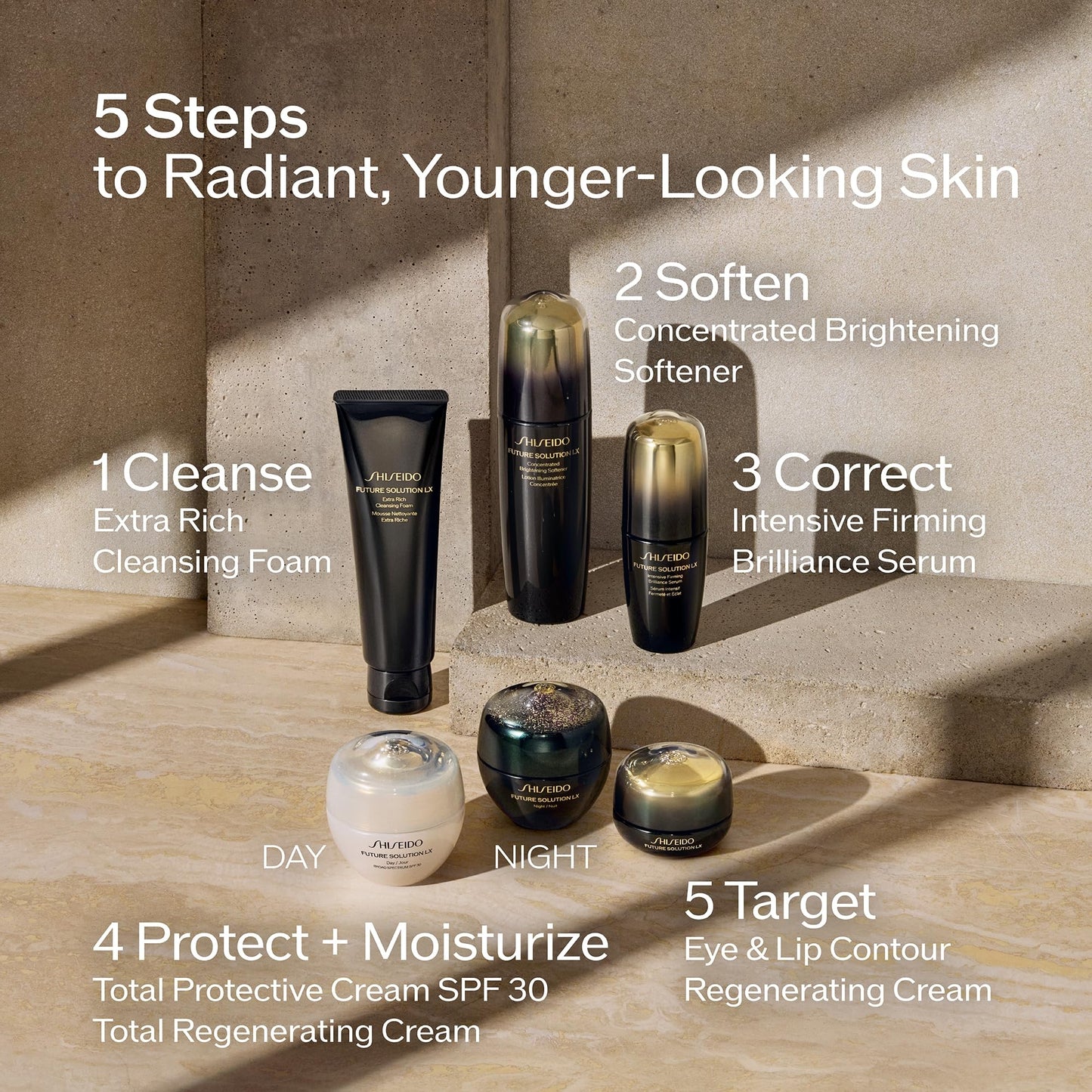 Shiseido Future Solution LX Total Regenerating Cream - 50 mL - Anti-Aging Night Moisturizer - Visibly Firms, Plumps, and Smooths - Non-Comedogenic