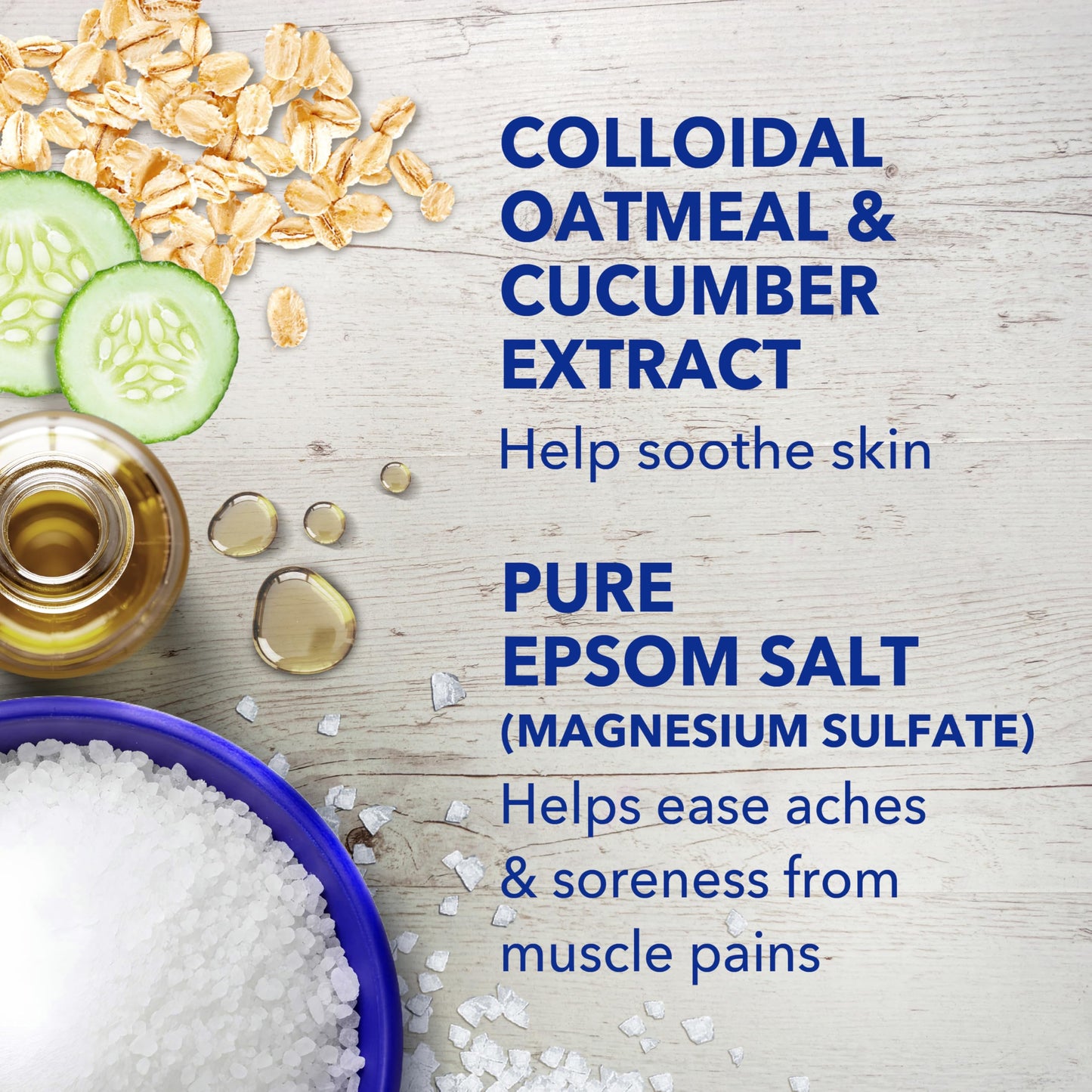 Dr Teal's Epsom Salt Magnesium Soak, Sensitive Skin with Colloidal Oatmeal & Cucumber, 3 lbs (Pack of 4)