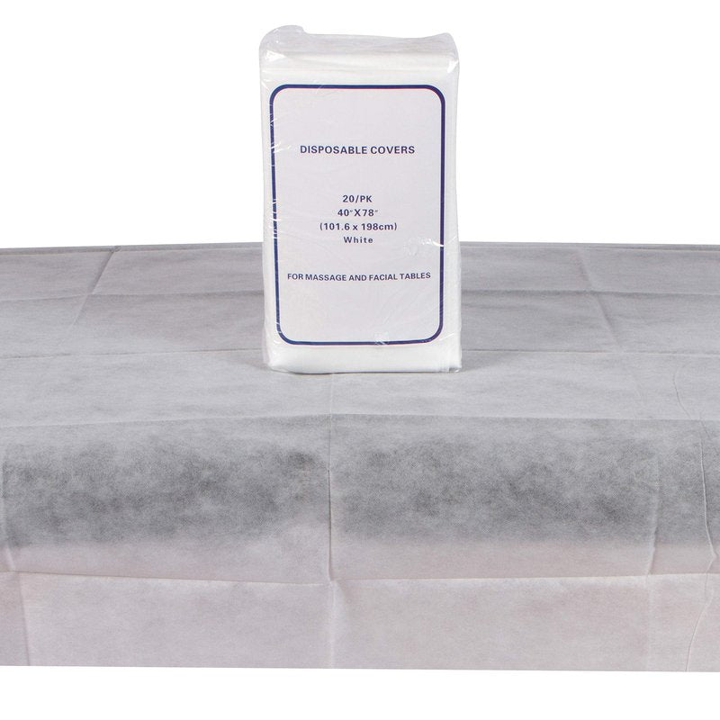 Beauty-Spa-Medical Disposable Massage Table Sheets, Non-Woven Bed Sheet, Massage table Cover for Esthetician Bed, Wax and Lash Table, Massage Bed, Medical Bed, Spa Bed Cover, 20 Sheet 40"X78" by RSL89