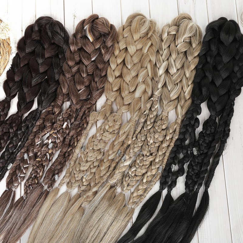 NTYNTY Viking Hair Extensions for Men – 24" Handcrafted Clip In Braided Ponytail Hairpiece for Halloween Viking Costume Renaissance Warrior Accessories - Dark Chocolate Brown