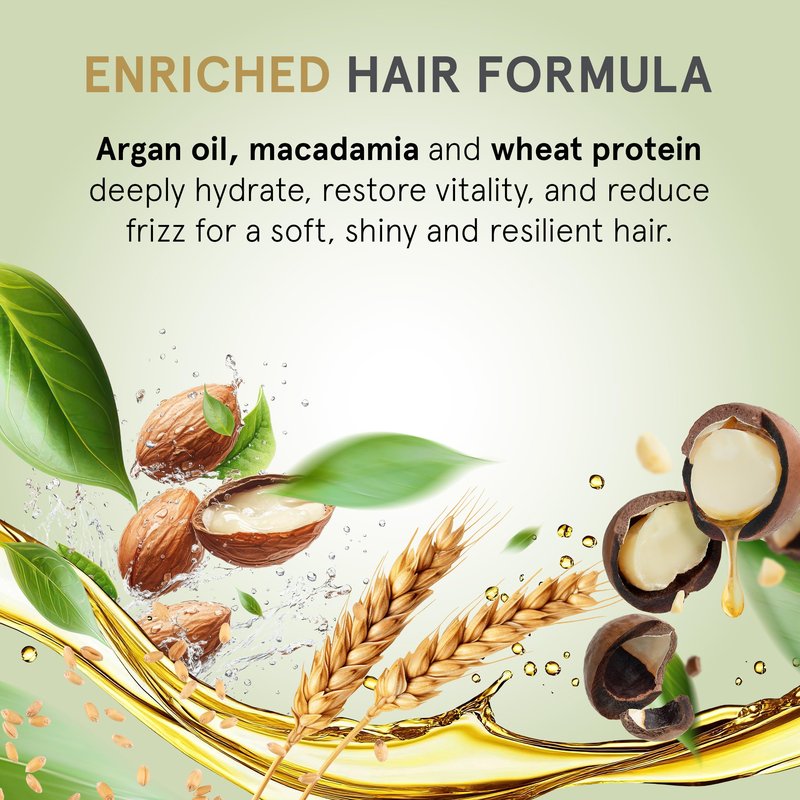 INOAR Mask Hair Moist Mask with Macadamia Oil & Wheat Proteins for Deep Hydration & Repair, 17.6 oz