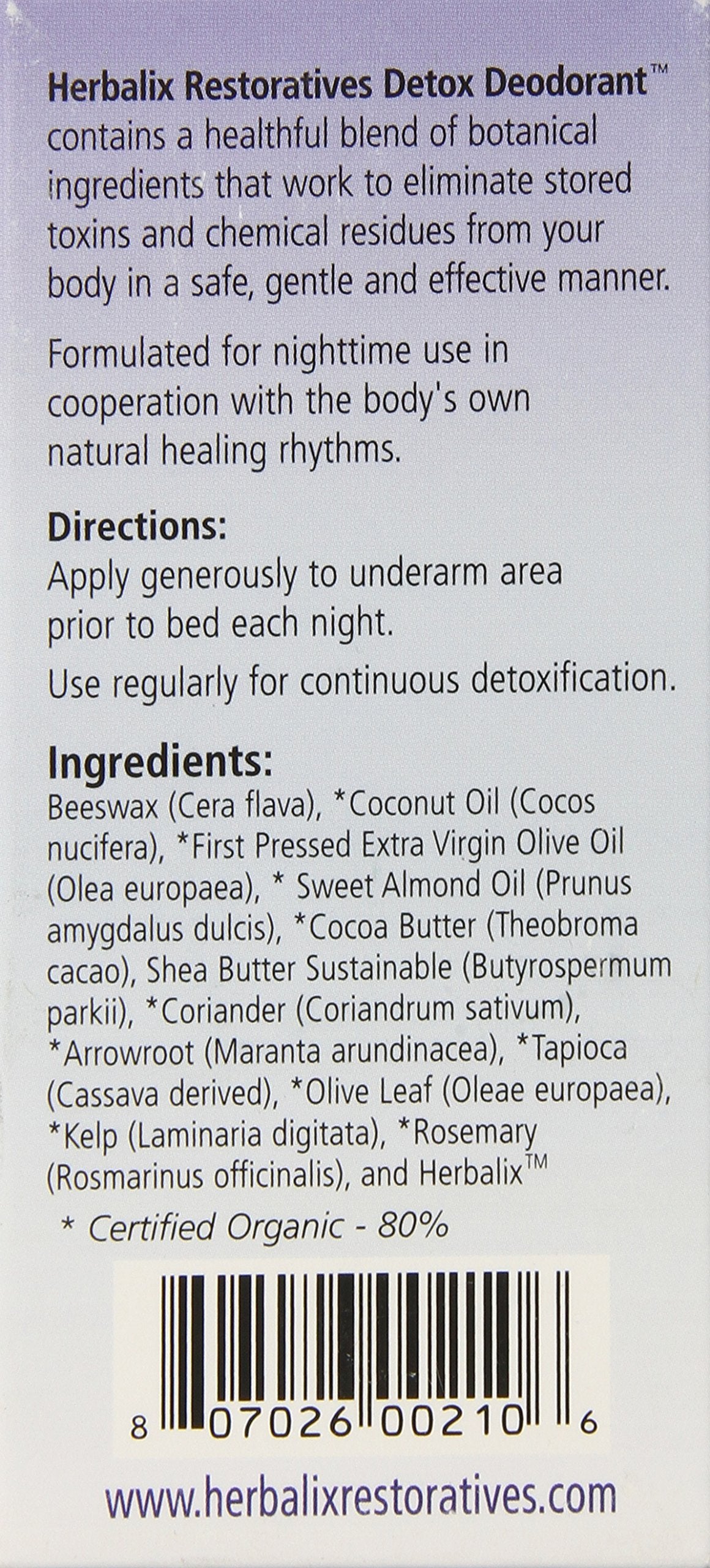 TRR Enterprises Nighttime Detox Cleansing Deodorant, 2.5 Ounce