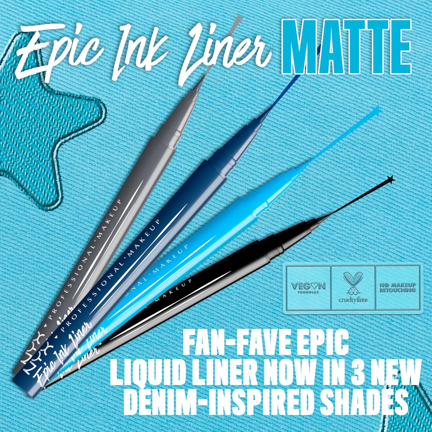 NYX PROFESSIONAL MAKEUP Epic Ink Liner, Waterproof Liquid Eyeliner