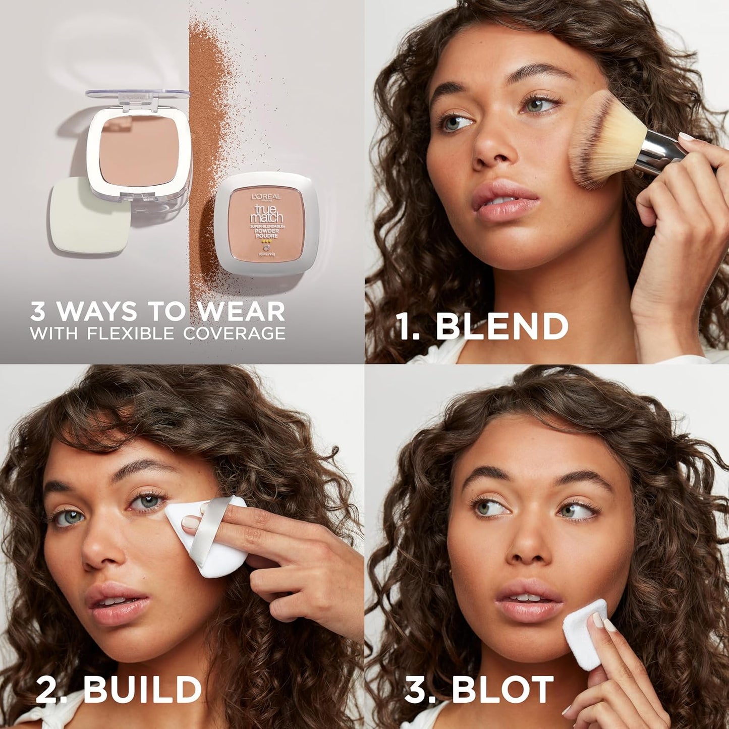 L'Oreal Paris True Match Oil-Free Powder Foundation - N5 Medium, 0.33 oz | Smooth Finish & Blendable Coverage