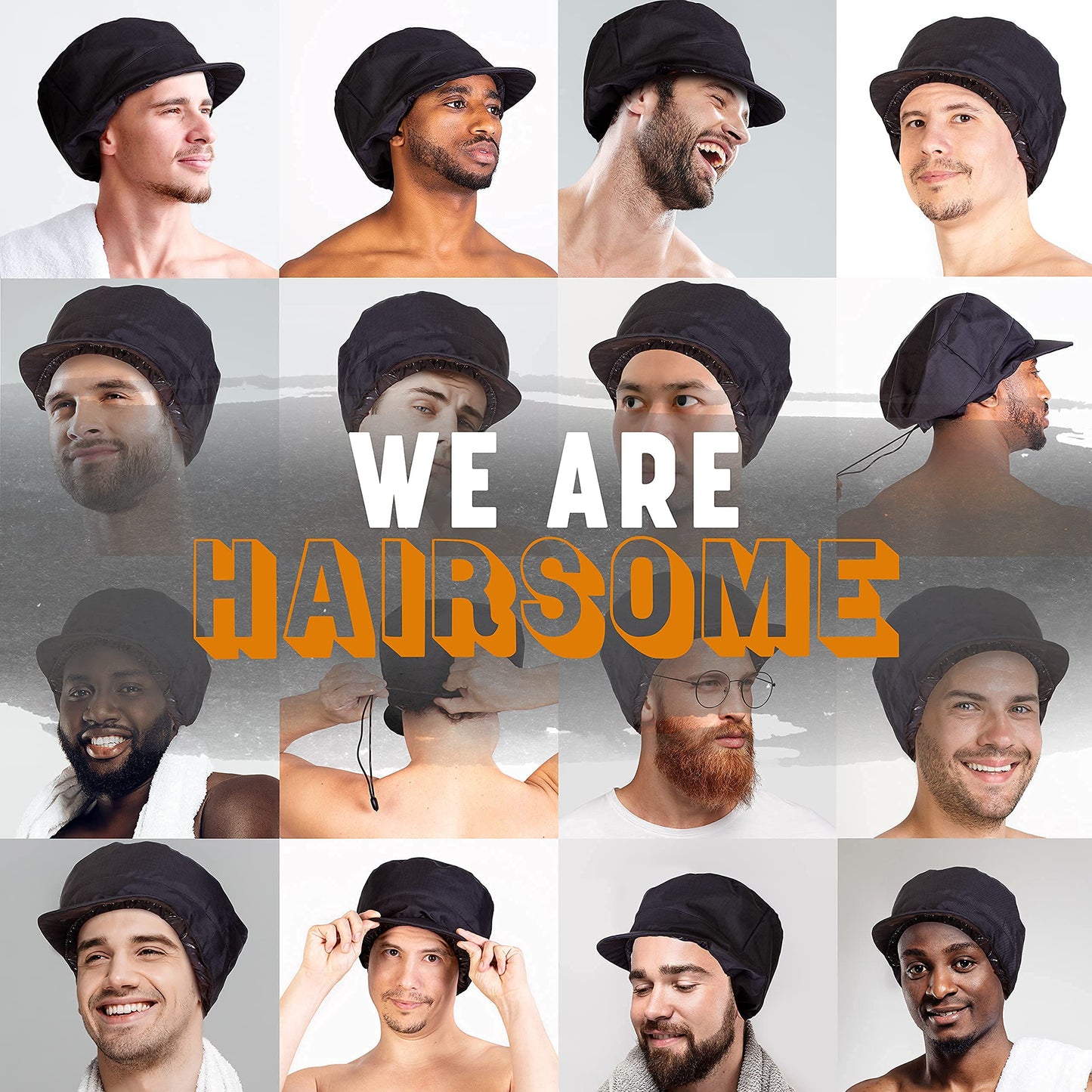 Men Shower Cap for braids, curls and locs. Be Yourself, Stay Manly. Waterproof Adjustable Reusable and Revolutionary