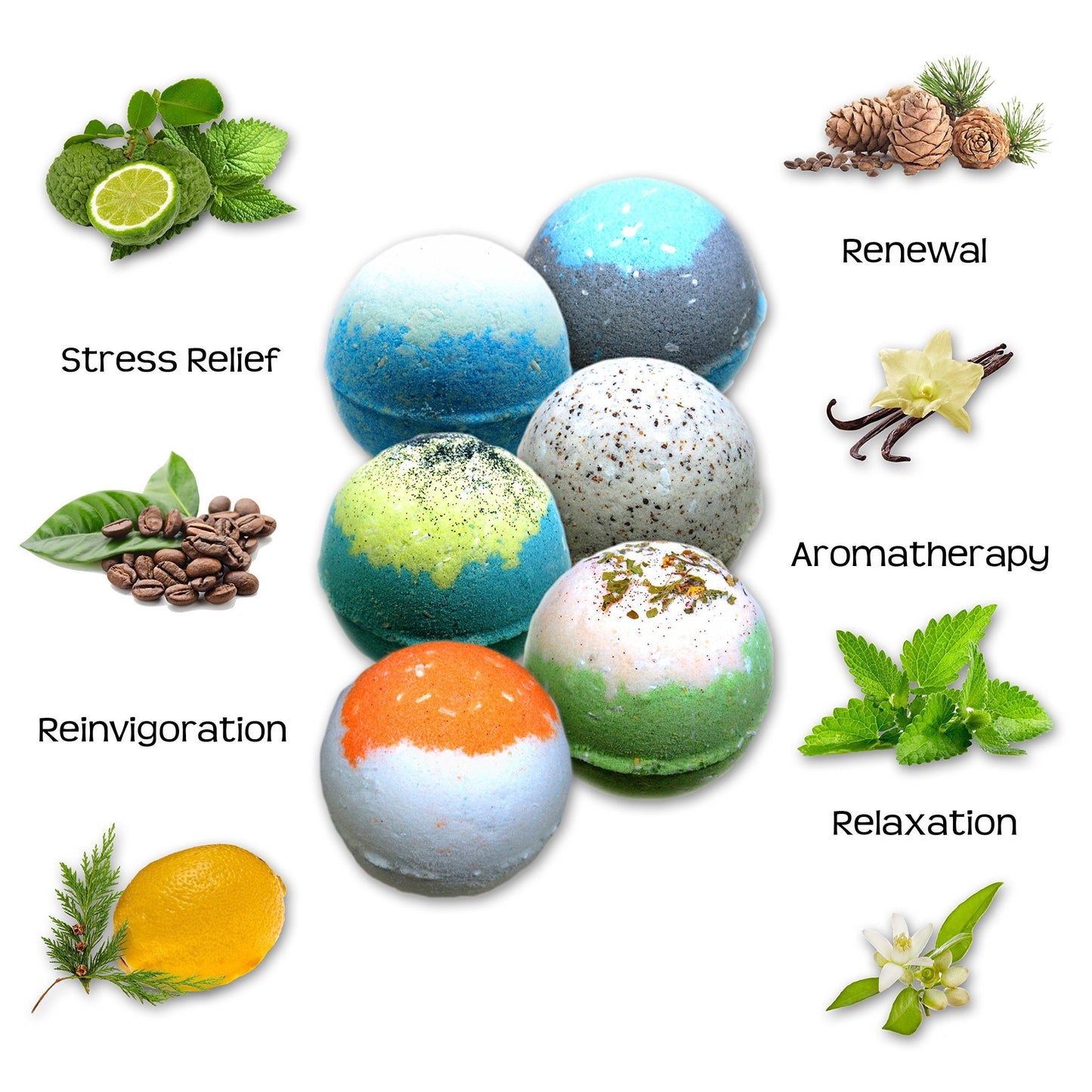 Organic Bath Bombs Gift Set for Men - Vegan Natural Ingredients - Absolutely Safe for Men - Relaxing Epsom, Himalayan, Dead Sea Salts & Essential Oils - Made in the USA