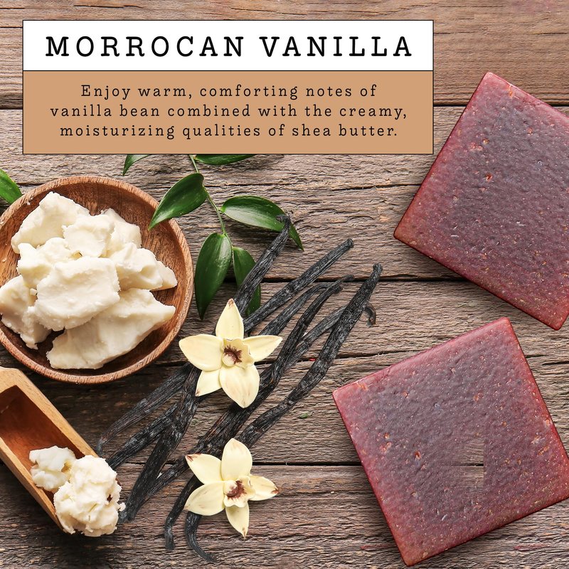 LOVERY (3-Pack Goat Milk Soap Handmade Made in USA with Organic Shea Butter Moroccan Vanilla Scent - Goats Milk Soap Bar, All Natural Soap Bar Made with Organic Goat Milk, 3 Pack, Net 15oz.